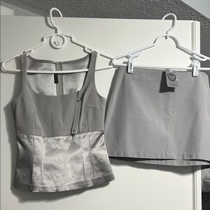 Elegant Gray Two-Piece Set